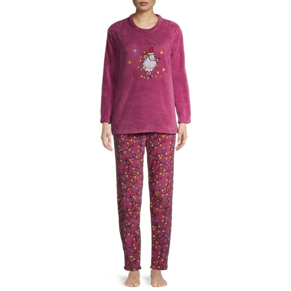 The Great Christmas Women's Christmas Edition 4 Piece Plush Pajama Set in Gift Box