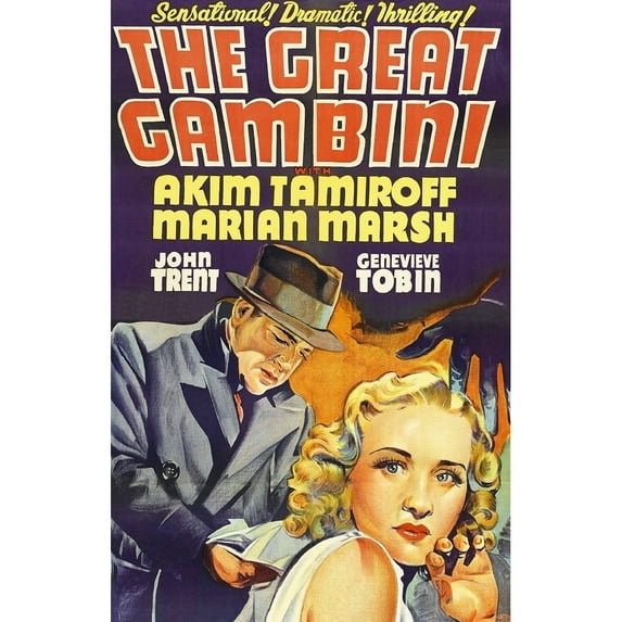 The Great Gambini Us Poster Art From Left: Akim Tamiroff Marian Marsh 1937 Movie Poster Masterprint