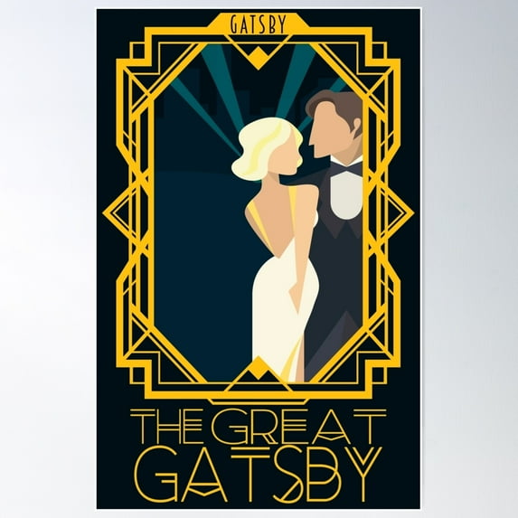 The Great Gatsby Poster Wall Art, Modern Wall Decor For Living Room Bedroom, 16x24 UNFRAMED