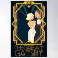 thumbnail image 1 of The Great Gatsby Poster Wall Art, Modern Wall Decor For Living Room Bedroom, 24x36 UNFRAMED, 1 of 3