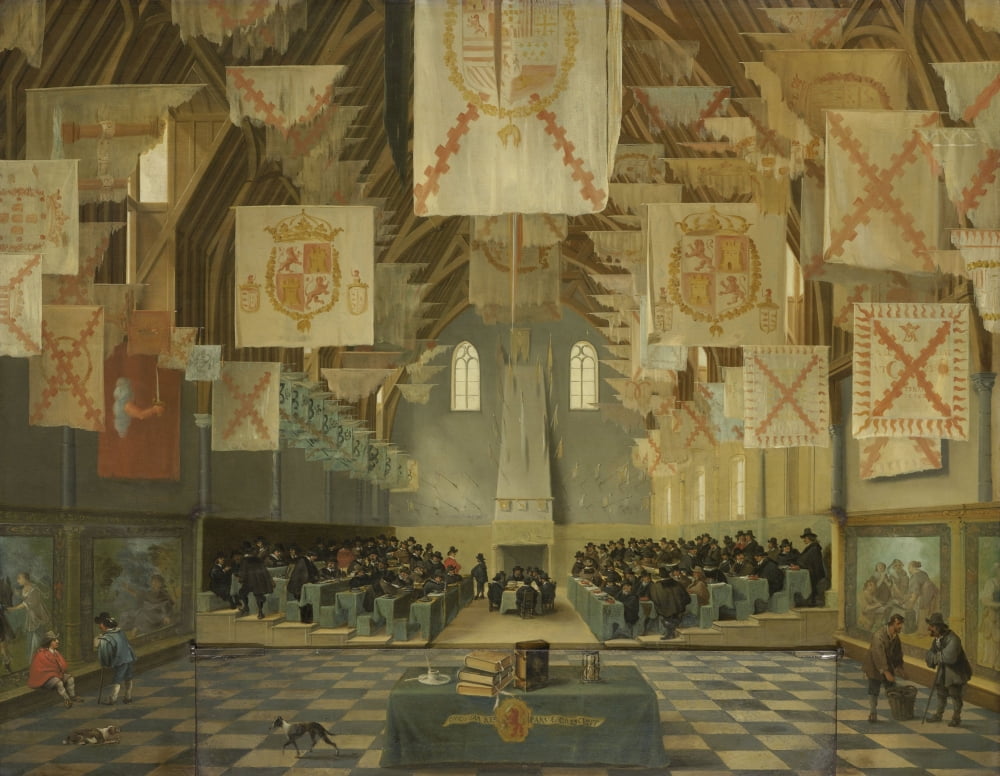The Great Hall Of The Binnenhof Canvas Art - (36 x 24)