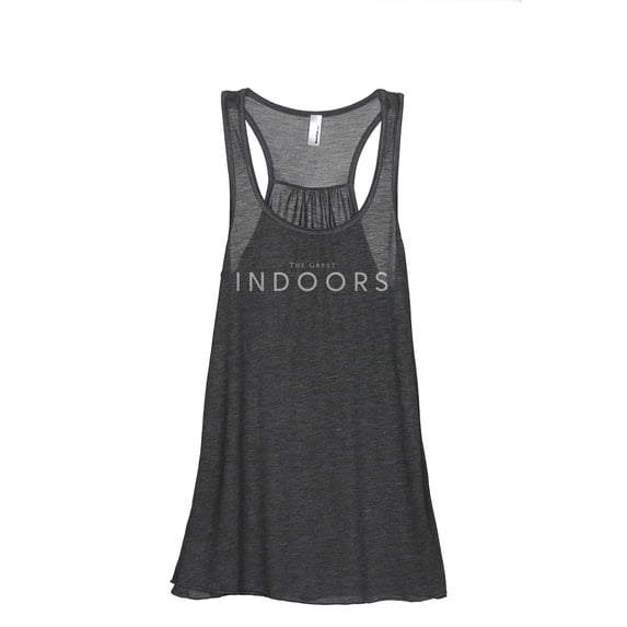 The Great Indoors Women's Fashion Sleeveless Flowy Racerback Workout Yoga Tank Top Charcoal Grey Medium
