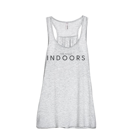 The Great Indoors Women's Fashion Sleeveless Flowy Racerback Workout Yoga Tank Top Sport Grey Small