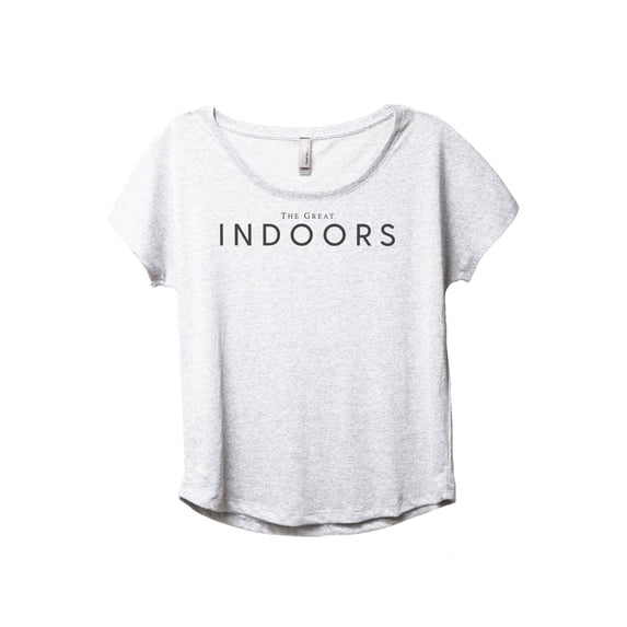 The Great Indoors Women's Fashion Slouchy Dolman T-Shirt Tee Heather White 3X-Large