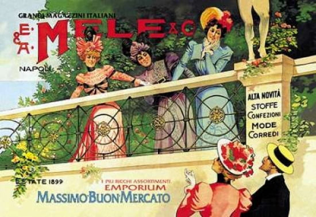 The Great Italian Store and Emporium E A Mele 1898 Canvas Art - Aleardo Villa (24 x 36)