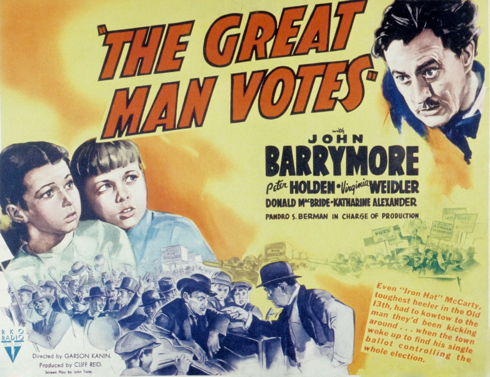The Great Man Votes Canvas Art - (28 x 22)