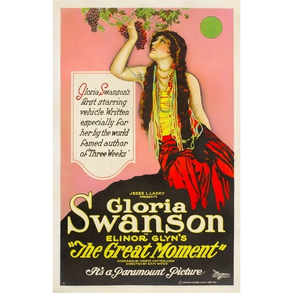The Great Moment Gloria Swanson 1921 Movie Poster Masterprint (11 x 17)