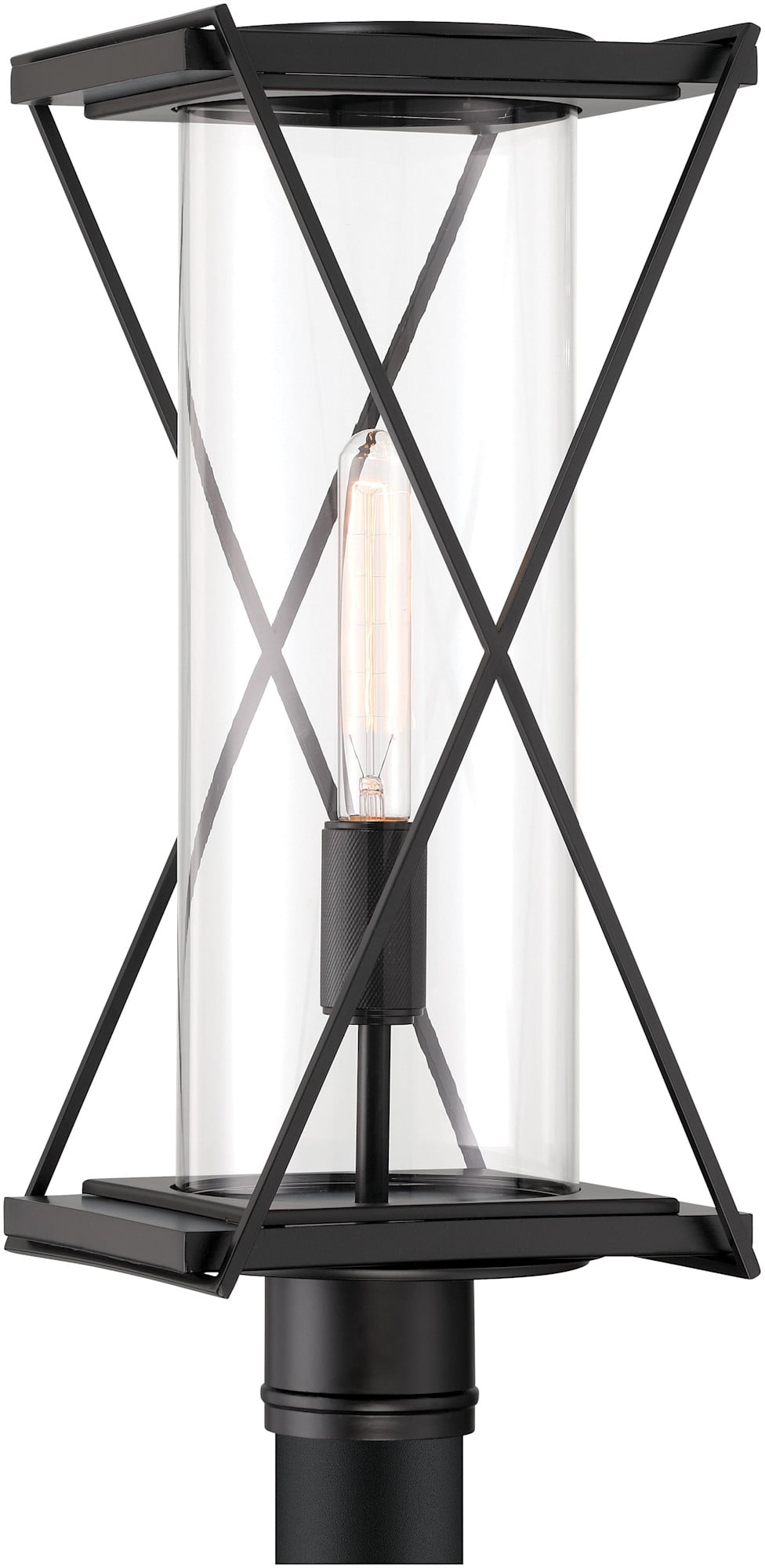 The Great Outdoors 77605 Rockhill 22" Tall Post Light - Dark Matte Black