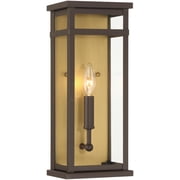 The Great Outdoors 78401-886 Briarlane 15" Tall Outdoor Wall Sconce - Painted Legacy Brass