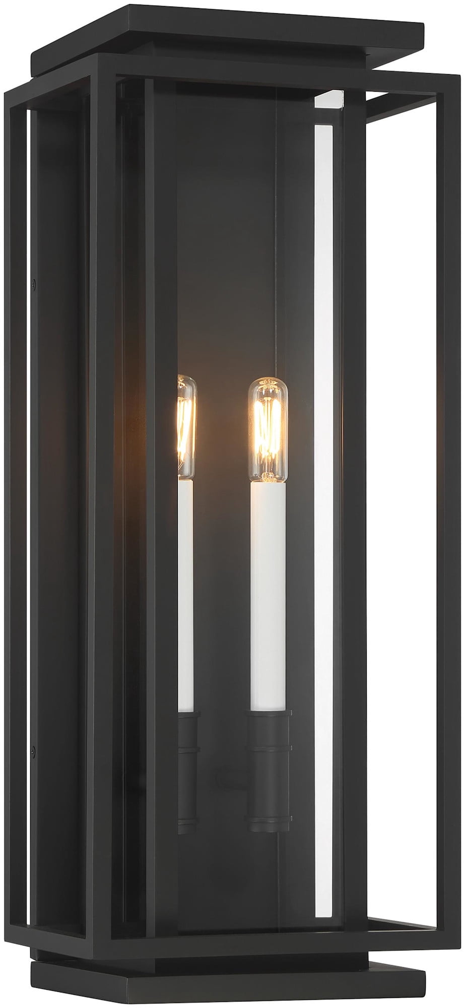 The Great Outdoors 78602-899 Stratford 2 Light 24" Tall Outdoor Wall Sconce - Dark Matte