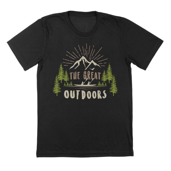 The Great Outdoors Humor Graphic Black Mens T-Shirt