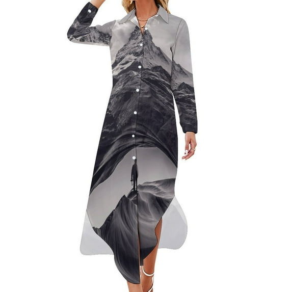 The Great Outdoors Long Sleeved Shirt Dress Aesthetic clothing women clothes