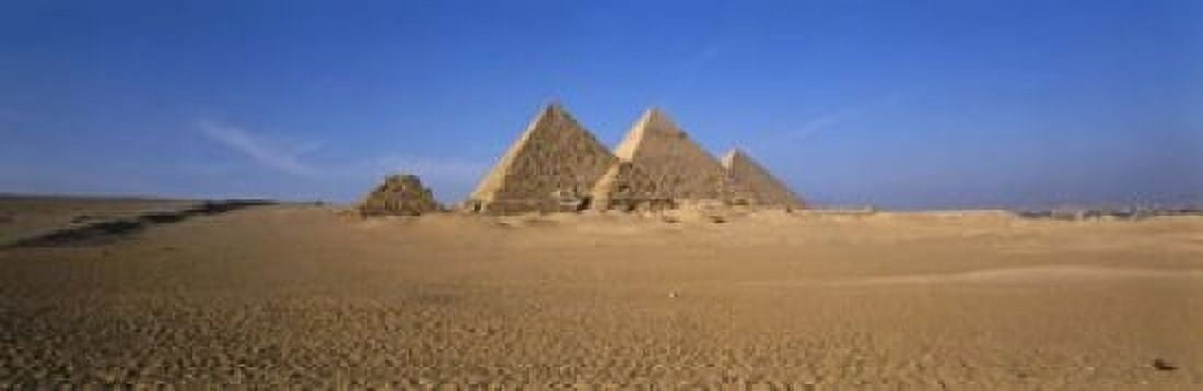 The Great Pyramids Giza Egypt Canvas Art - Panoramic Images (18 x 6)