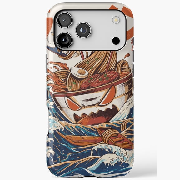 The Great Ramen off Kanagawa Funny Japanese Noodle Case for iPhone 11 12 13 14 15 16 17 Pro Max