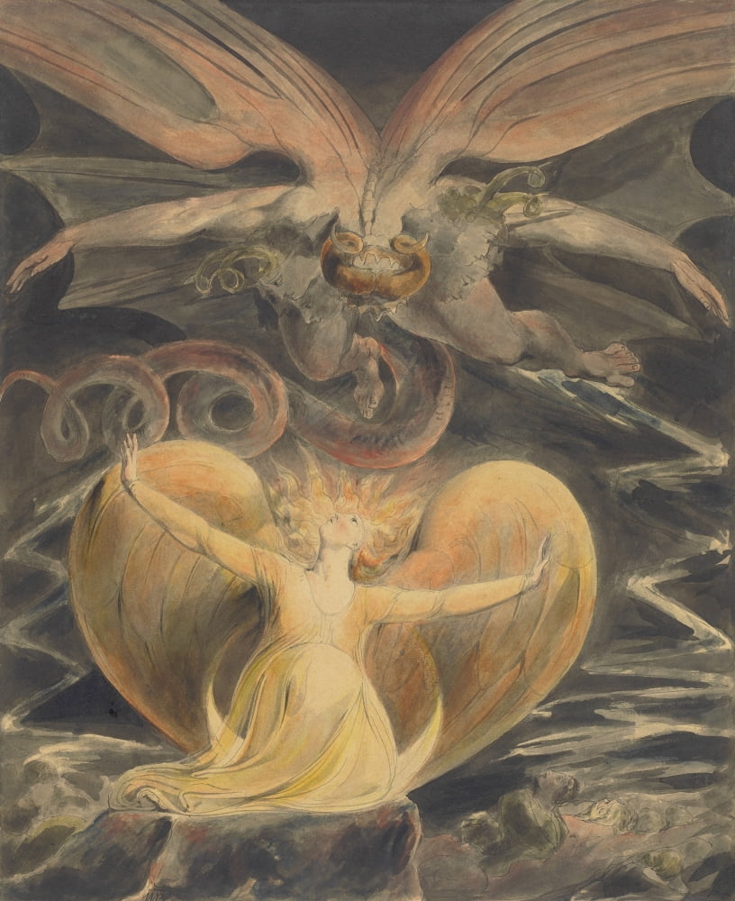 The Great Red Dragon And The Woman Clothed With The Sun Canvas Art - (24 x 36)