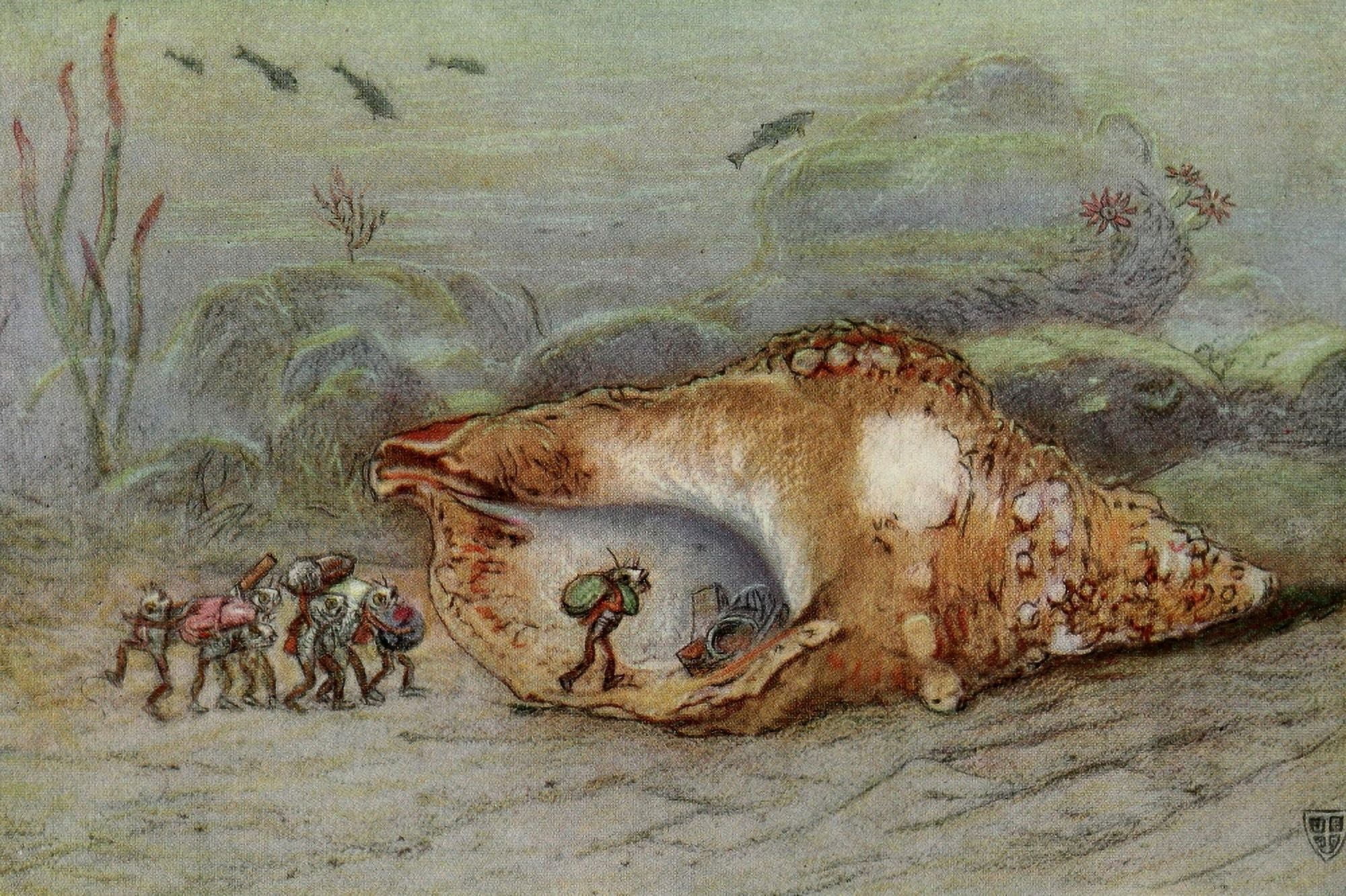 The Great Sea Horse 1909 Old man of the seas ransom Canvas Art - John Elliott (18 x 24)