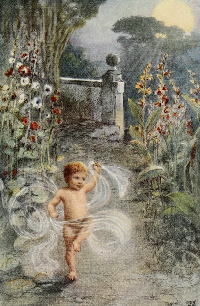 The Great Sea Horse 1909 The moon baby Canvas Art - John Elliott (18 x 24)