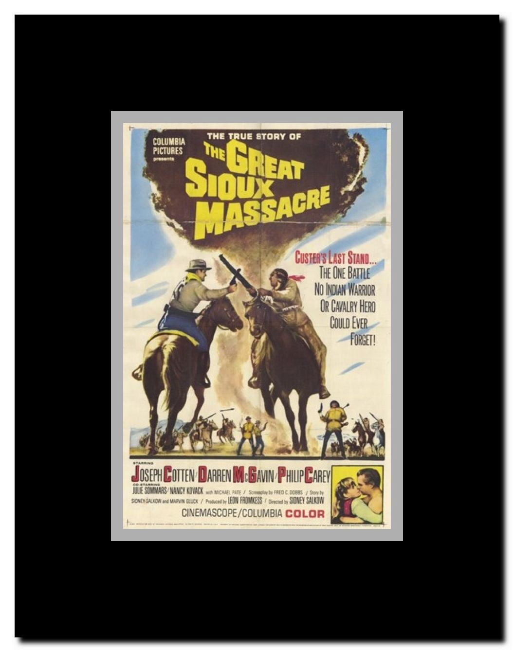 The Great Sioux Massacre Framed Movie Poster
