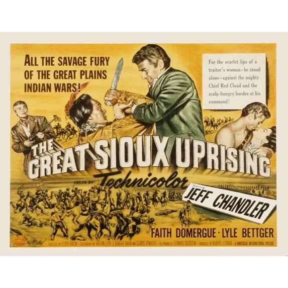 The Great Sioux Uprising Jeff Chandler 1953 Movie Poster Masterprint (14 x 11)