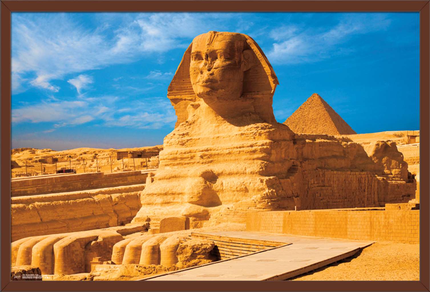 The Great Sphinx Of Giza Wall Poster, 22.375" x 34", Framed