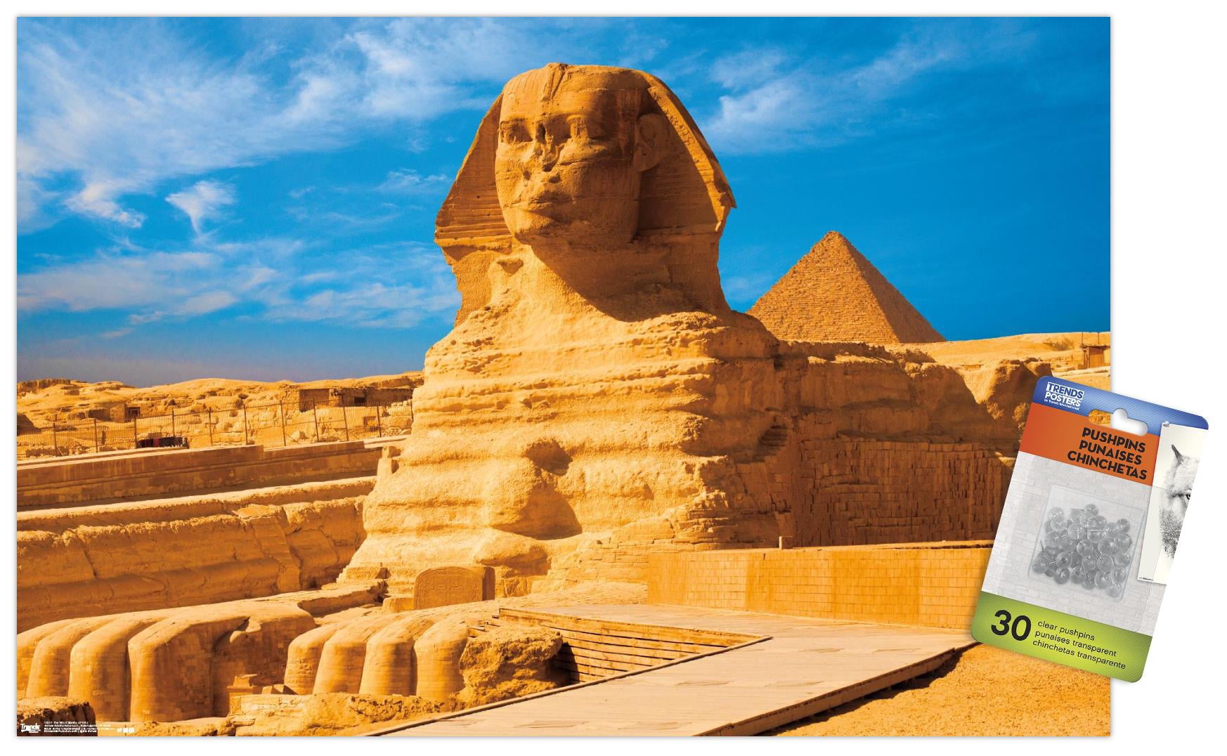 The Great Sphinx Of Giza Wall Poster with Push Pins, 14.725" x 22.375"