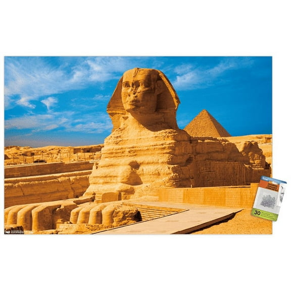 The Great Sphinx Of Giza Wall Poster with Push Pins, 22.375" x 34"