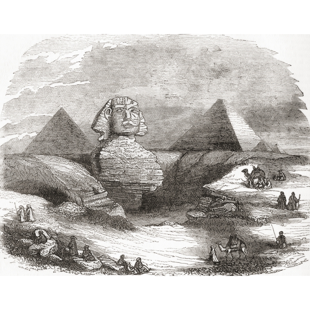 The Great Sphinx of Giza Egypt in the 19th century. From The National ...