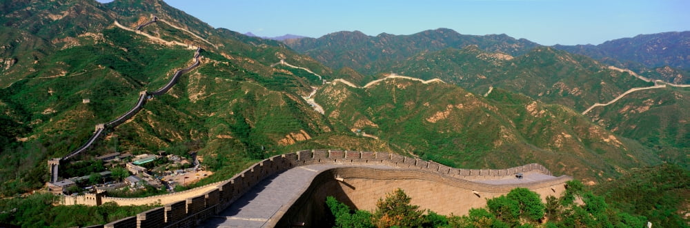The Great Wall at Badaling in Beijing in Hebei Province Peoples Republic of China Canvas Art - Panoramic Images (36 x 12)