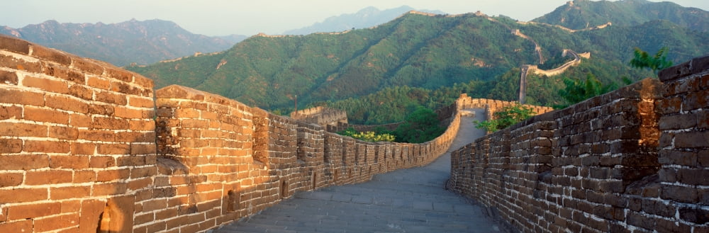 The Great Wall at Mutianyu in Beijing in Hebei Province Peoples Republic of China Canvas Art - Panoramic Images (36 x 12)