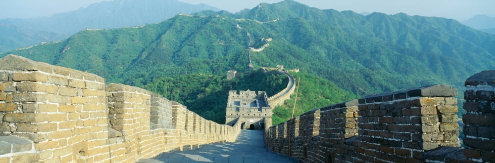 The Great Wall at Mutianyu in Beijing in Hebei Province Peoples Republic of China Canvas Art - Panoramic Images (36 x 12)