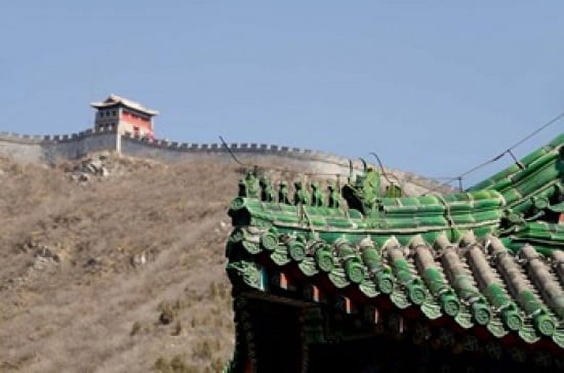 The Great Wall of China at Juyongguan Beijing China Canvas Art - Cindy Miller Hopkins DanitaDelimont (35 x 23)