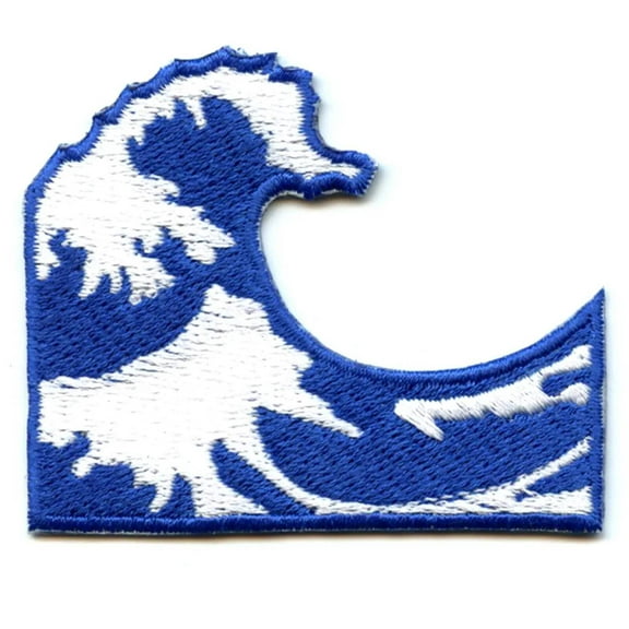 The Great Wave Emoji Iron On Applique Patch
