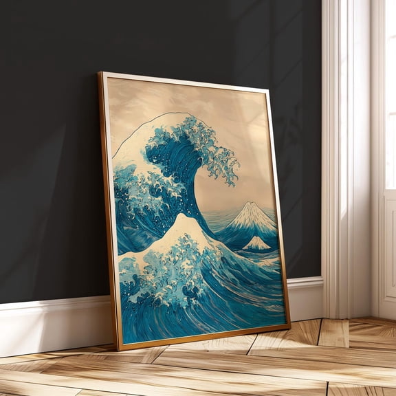 The Great Wave Inspired Modern Hokusai Mount Fuji Japanese Ocean Art