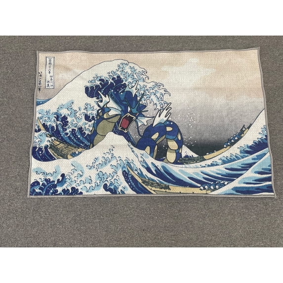 The Great Wave Rug, Japanese Rug, Wave Off Kanagawa Rugs, Reproduction Rug, Gift For The Home, Outdoor Rug, Non-Slip Carpet, Indoor Rug, 3.3'x9.2' - 100x280 cm