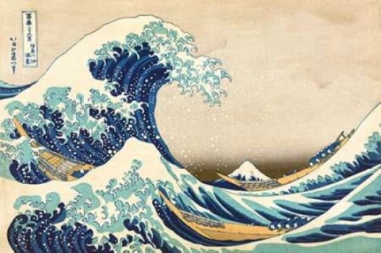 The Great Wave off Kanagawa Canvas Art - Katsushika Hokusai (12 x 18)