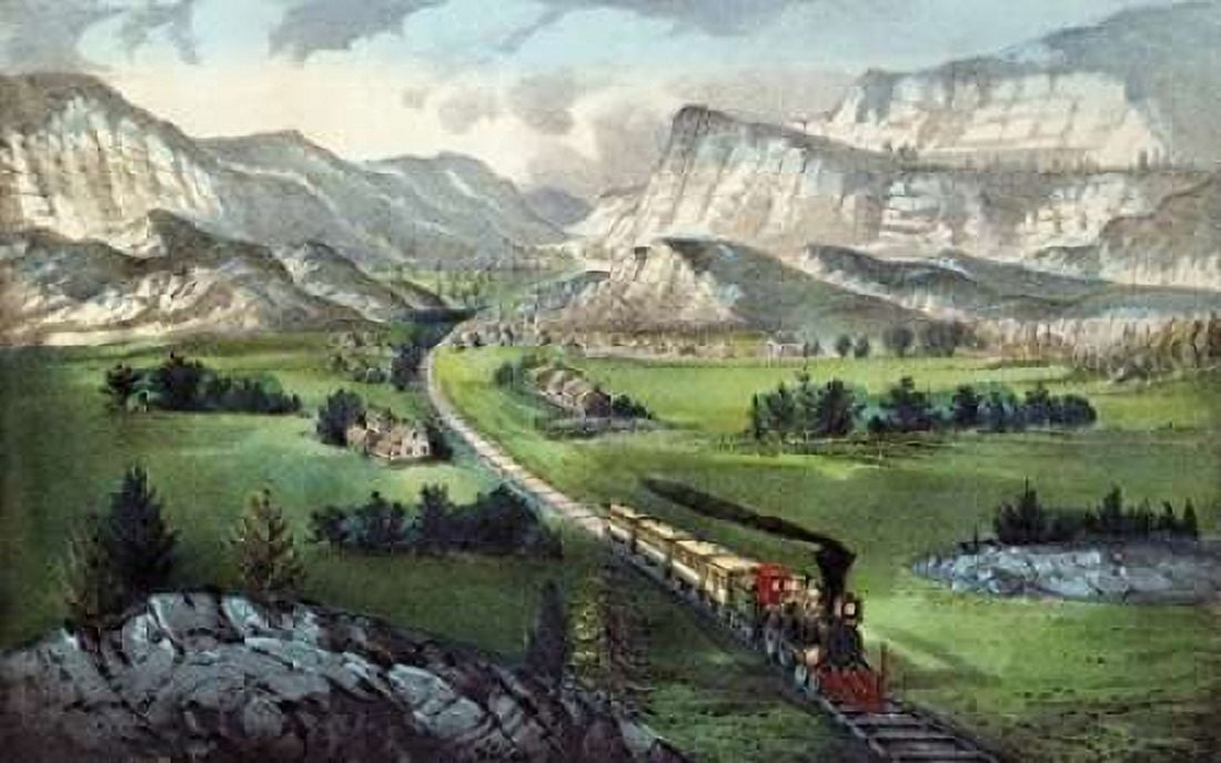 The Great West Canvas Art - Currier and Ives (12 x 18)