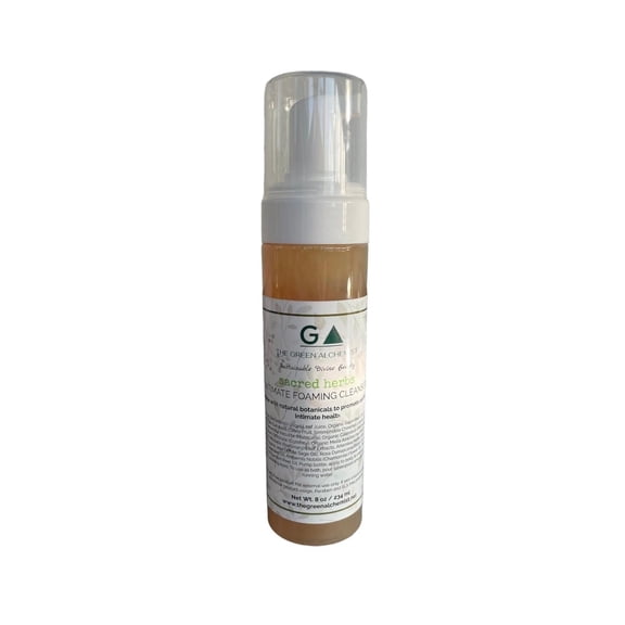 The Green Alchemist Sacred Herbs Daily Use Cleansing Organic Aloe Vera Foam Soap, 8 oz