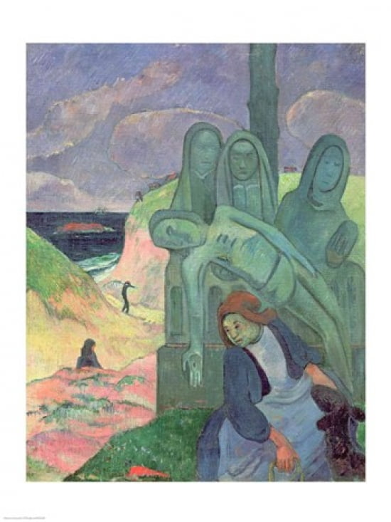 The Green Christ Canvas Art - Paul Gauguin (18 x 24)
