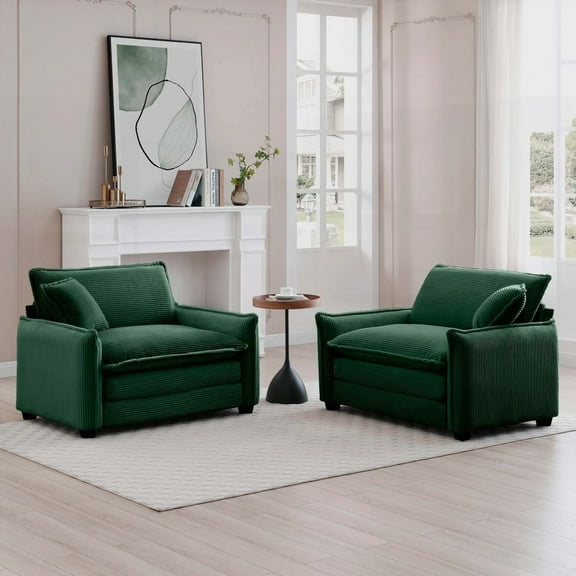 The Green Corduroy Deep Seated Sofa: Retro Charm & Unrivalled Comfort