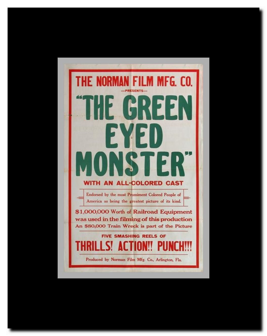 The Green-Eyed Monster Framed Movie Poster