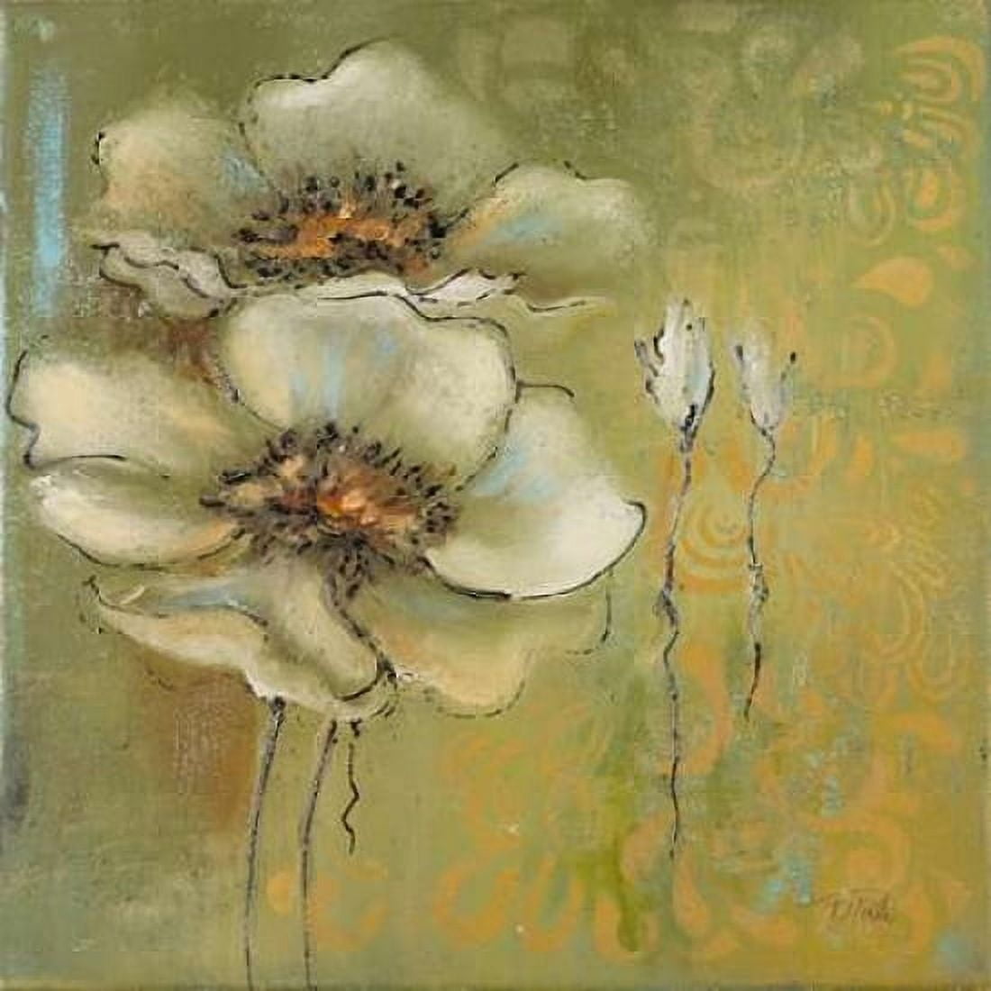 The Green Flowers I Canvas Art - Patricia Pinto (24 x 24)