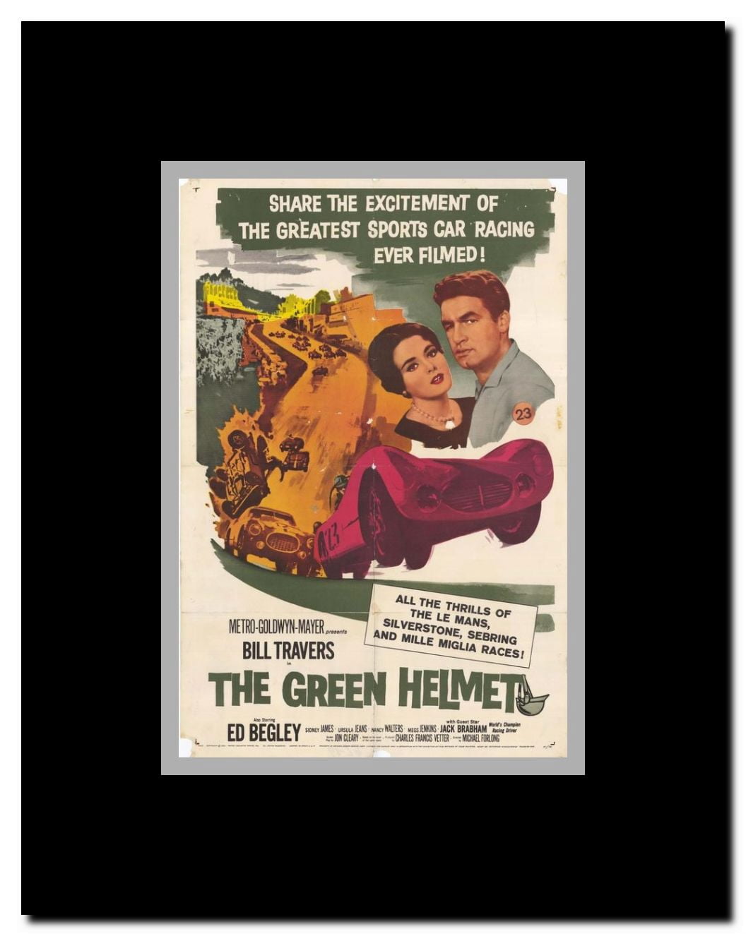 The Green Helmet Framed Movie Poster