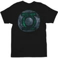 thumbnail image 1 of The Green Lantern Distressed Logo Black Adult T-Shirt, 1 of 1