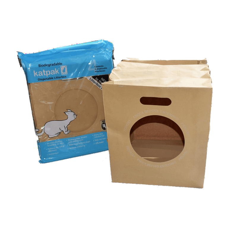 The Green Pet Shop KatPak Biodegradable Litter Box 4 Pack Walmart