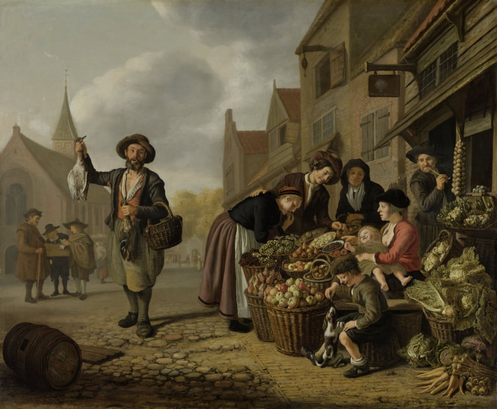 The GreengrocerS Shop De Buyskool Canvas Art - (24 x 18)