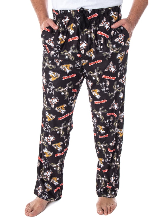 The Gremlins Men's Gizmo Stripe Daffy Mogwai Sleep Lounge Pajama Pants