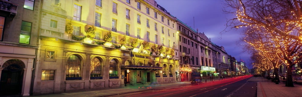The Gresham Hotel Dublin Oconnell Street Dublin Ireland Canvas Art - The Irish Image Collection Design Pics (34 x 11)