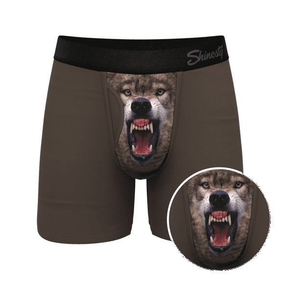 The Grey's Growl - Shinesty Wolf Ball Hammock Pouch Underwear With Fly  3X