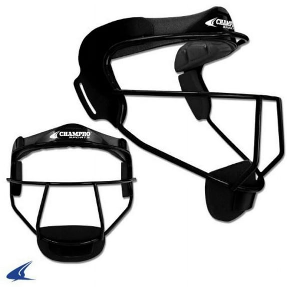 "The Grill" Defensive Fielder's Facemask for Softball in 5 Colors & Two Sizes (Black, Adult - 6 ¾ - 7 ½)