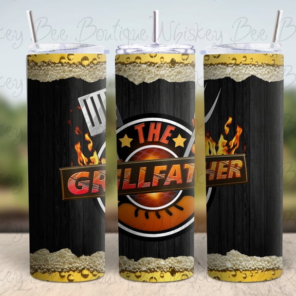 The Grillfather Awesome Funny Grilling Beer Father's Day Stainless steel 20 oz Tumbler